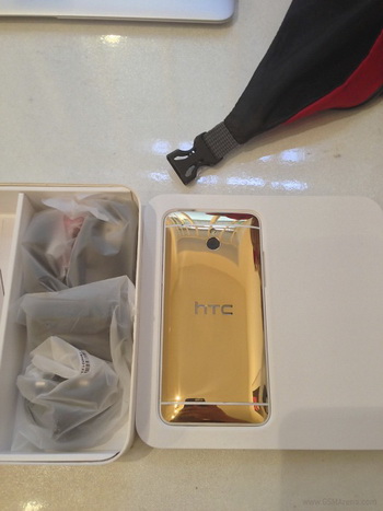 gold-plated smartphone HTC One Mini 